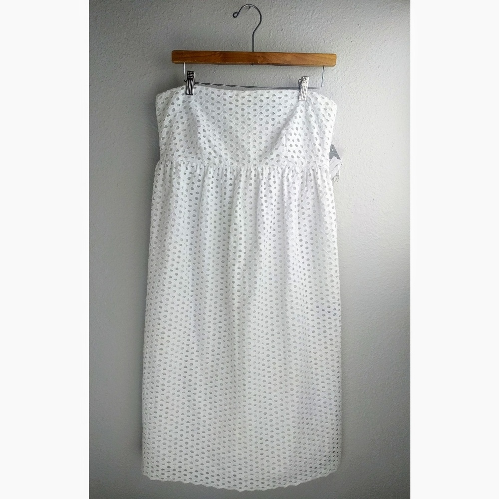 NWT Liz Claiborne white eyelet dress